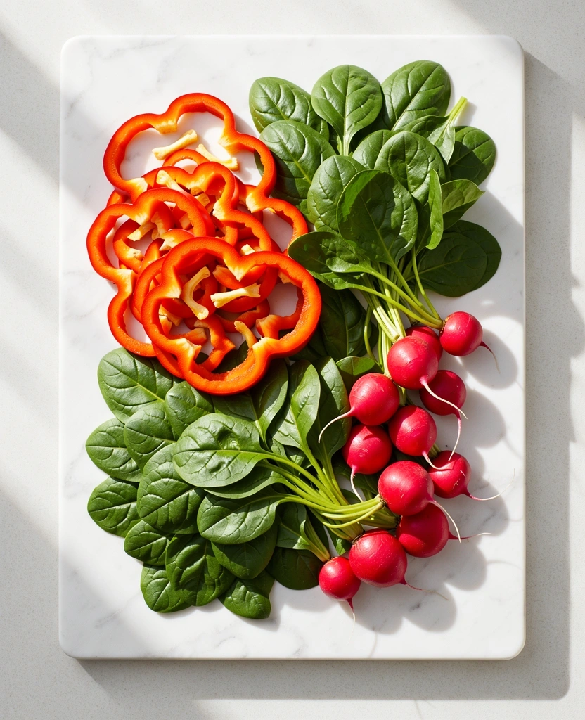 Frisches Gemüse auf Marmor
